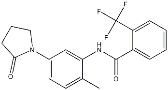 N-[2-methyl-5-(2-oxopyrrolidin-1-yl)phenyl]-2-(trifluoromethyl)benzamide Structure