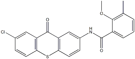N-(7-chloro-9-oxothioxanthen-2-yl)-2-methoxy-3-methylbenzamide Structure