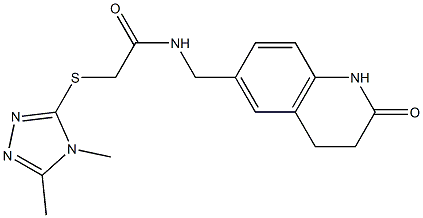  2-[(4,5-dimethyl-1,2,4-triazol-3-yl)sulfanyl]-N-[(2-oxo-3,4-dihydro-1H-quinolin-6-yl)methyl]acetamide