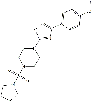 4-(4-methoxyphenyl)-2-(4-pyrrolidin-1-ylsulfonylpiperazin-1-yl)-1,3-thiazole Structure