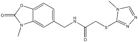 N-[(3-methyl-2-oxo-1,3-benzoxazol-5-yl)methyl]-2-[(4-methyl-1,2,4-triazol-3-yl)sulfanyl]acetamide