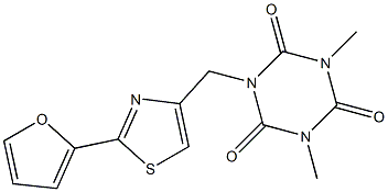 1-[[2-(furan-2-yl)-1,3-thiazol-4-yl]methyl]-3,5-dimethyl-1,3,5-triazinane-2,4,6-trione Structure