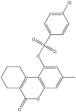 (3-methyl-6-oxo-7,8,9,10-tetrahydrobenzo[c]chromen-1-yl) 4-chlorobenzenesulfonate Structure