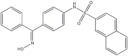 N-[4-[(E)-N-hydroxy-C-phenylcarbonimidoyl]phenyl]naphthalene-2-sulfonamide Structure