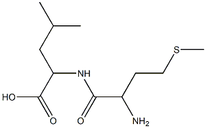 2-[(2-amino-4-methylsulfanylbutanoyl)amino]-4-methylpentanoic acid 化学構造式
