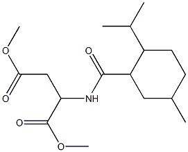 dimethyl 2-[(5-methyl-2-propan-2-ylcyclohexanecarbonyl)amino]butanedioate,,结构式