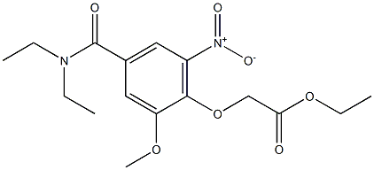 ethyl 2-[4-(diethylcarbamoyl)-2-methoxy-6-nitrophenoxy]acetate Structure