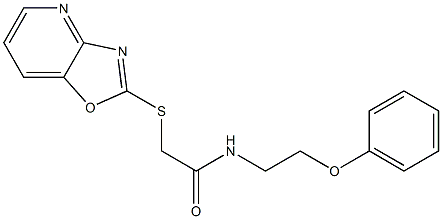 2-([1,3]oxazolo[4,5-b]pyridin-2-ylsulfanyl)-N-(2-phenoxyethyl)acetamide Struktur