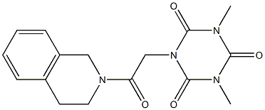1-[2-(3,4-dihydro-1H-isoquinolin-2-yl)-2-oxoethyl]-3,5-dimethyl-1,3,5-triazinane-2,4,6-trione Structure