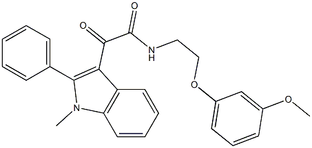N-[2-(3-methoxyphenoxy)ethyl]-2-(1-methyl-2-phenylindol-3-yl)-2-oxoacetamide Structure