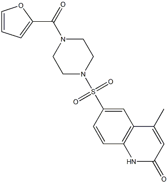 6-[4-(furan-2-carbonyl)piperazin-1-yl]sulfonyl-4-methyl-1H-quinolin-2-one Structure