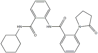 N-cyclohexyl-2-[[2-(2-oxopyrrolidin-1-yl)benzoyl]amino]benzamide Structure