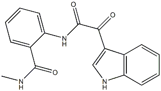 2-[[2-(1H-indol-3-yl)-2-oxoacetyl]amino]-N-methylbenzamide Struktur