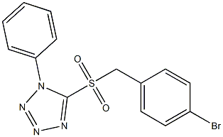 5-[(4-bromophenyl)methylsulfonyl]-1-phenyltetrazole 化学構造式