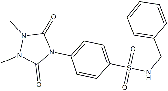 N-benzyl-4-(1,2-dimethyl-3,5-dioxo-1,2,4-triazolidin-4-yl)benzenesulfonamide Structure