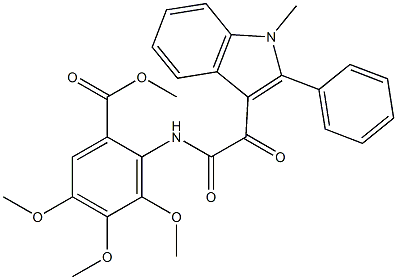 methyl 3,4,5-trimethoxy-2-[[2-(1-methyl-2-phenylindol-3-yl)-2-oxoacetyl]amino]benzoate Structure