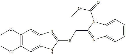 methyl 2-[(5,6-dimethoxy-1H-benzimidazol-2-yl)sulfanylmethyl]benzimidazole-1-carboxylate Structure