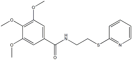 3,4,5-trimethoxy-N-(2-pyridin-2-ylsulfanylethyl)benzamide Structure