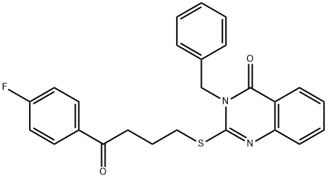 3-benzyl-2-[4-(4-fluorophenyl)-4-oxobutyl]sulfanylquinazolin-4-one Struktur