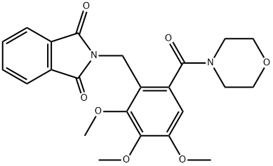 2-[[2,3,4-trimethoxy-6-(morpholine-4-carbonyl)phenyl]methyl]isoindole-1,3-dione Structure