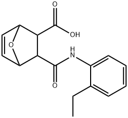 2-[(2-ethylphenyl)carbamoyl]-7-oxabicyclo[2.2.1]hept-5-ene-3-carboxylic acid 化学構造式