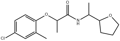 2-(4-chloro-2-methylphenoxy)-N-[1-(oxolan-2-yl)ethyl]propanamide,1005246-51-4,结构式