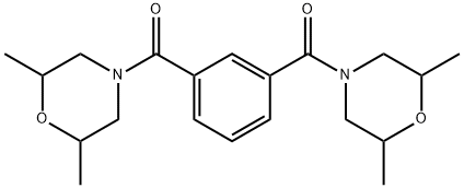 [3-(2,6-dimethylmorpholine-4-carbonyl)phenyl]-(2,6-dimethylmorpholin-4-yl)methanone 结构式