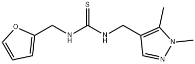 1-[(1,5-dimethylpyrazol-4-yl)methyl]-3-(furan-2-ylmethyl)thiourea Structure