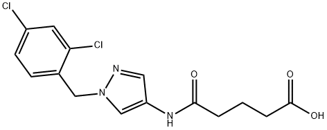 5-[[1-[(2,4-dichlorophenyl)methyl]pyrazol-4-yl]amino]-5-oxopentanoic acid,1006249-85-9,结构式