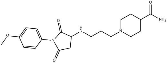 1-[3-[[1-(4-methoxyphenyl)-2,5-dioxopyrrolidin-3-yl]amino]propyl]piperidine-4-carboxamide Structure