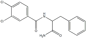 N-(1-amino-1-oxo-3-phenylpropan-2-yl)-3,4-dichlorobenzamide Struktur