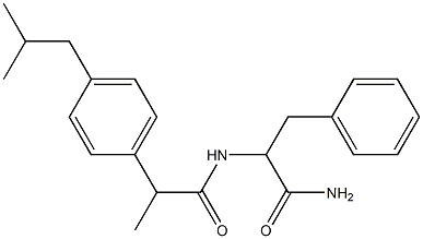 2-[2-[4-(2-methylpropyl)phenyl]propanoylamino]-3-phenylpropanamide Structure