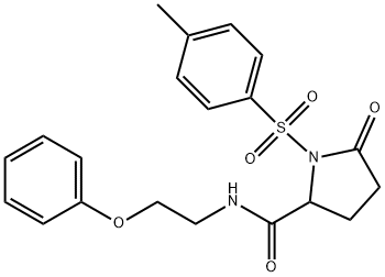 1-(4-methylphenyl)sulfonyl-5-oxo-N-(2-phenoxyethyl)pyrrolidine-2-carboxamide Structure