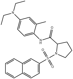 N-[4-(diethylamino)-2-methylphenyl]-1-naphthalen-2-ylsulfonylpyrrolidine-2-carboxamide Structure