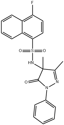 N-(3,4-dimethyl-5-oxo-1-phenylpyrazol-4-yl)-4-fluoronaphthalene-1-sulfonamide Structure