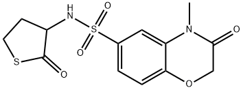 4-methyl-3-oxo-N-(2-oxothiolan-3-yl)-1,4-benzoxazine-6-sulfonamide Structure