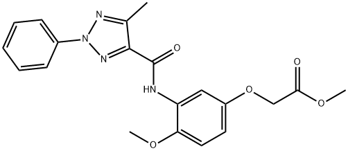 methyl 2-[4-methoxy-3-[(5-methyl-2-phenyltriazole-4-carbonyl)amino]phenoxy]acetate Structure