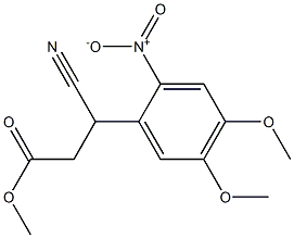 methyl 3-cyano-3-(4,5-dimethoxy-2-nitrophenyl)propanoate Structure