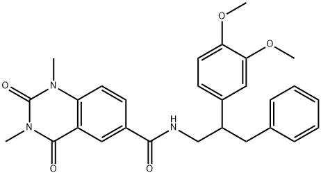 N-[2-(3,4-dimethoxyphenyl)-3-phenylpropyl]-1,3-dimethyl-2,4-dioxoquinazoline-6-carboxamide Structure