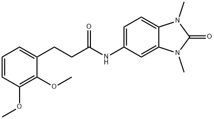 3-(2,3-dimethoxyphenyl)-N-(1,3-dimethyl-2-oxobenzimidazol-5-yl)propanamide Structure