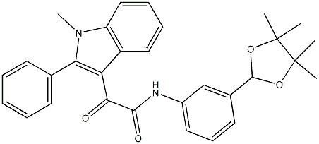 2-(1-methyl-2-phenylindol-3-yl)-2-oxo-N-[3-(4,4,5,5-tetramethyl-1,3-dioxolan-2-yl)phenyl]acetamide|