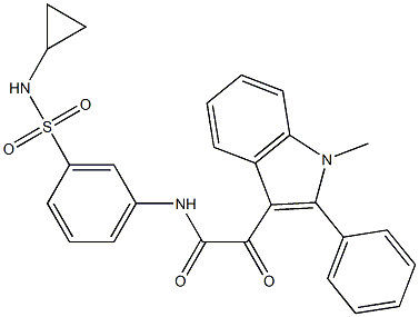 N-[3-(cyclopropylsulfamoyl)phenyl]-2-(1-methyl-2-phenylindol-3-yl)-2-oxoacetamide Structure