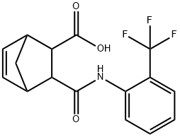 2-[[2-(trifluoromethyl)phenyl]carbamoyl]bicyclo[2.2.1]hept-5-ene-3-carboxylic acid Structure