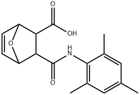 2-[(2,4,6-trimethylphenyl)carbamoyl]-7-oxabicyclo[2.2.1]hept-5-ene-3-carboxylic acid 结构式