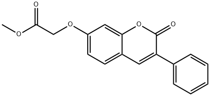 methyl 2-(2-oxo-3-phenylchromen-7-yl)oxyacetate 结构式