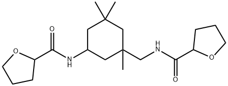 N-[[1,3,3-trimethyl-5-(oxolane-2-carbonylamino)cyclohexyl]methyl]oxolane-2-carboxamide 化学構造式