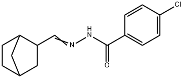 N-[(E)-3-bicyclo[2.2.1]heptanylmethylideneamino]-4-chlorobenzamide 结构式