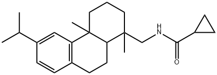 N-[(1,4a-dimethyl-6-propan-2-yl-2,3,4,9,10,10a-hexahydrophenanthren-1-yl)methyl]cyclopropanecarboxamide Structure