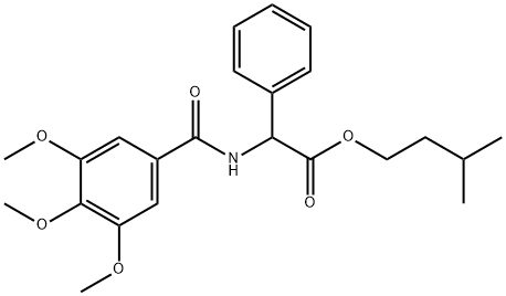 3-methylbutyl 2-phenyl-2-[(3,4,5-trimethoxybenzoyl)amino]acetate 化学構造式