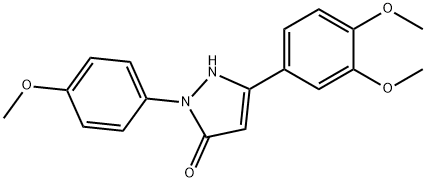 5-(3,4-dimethoxyphenyl)-2-(4-methoxyphenyl)-1H-pyrazol-3-one Struktur